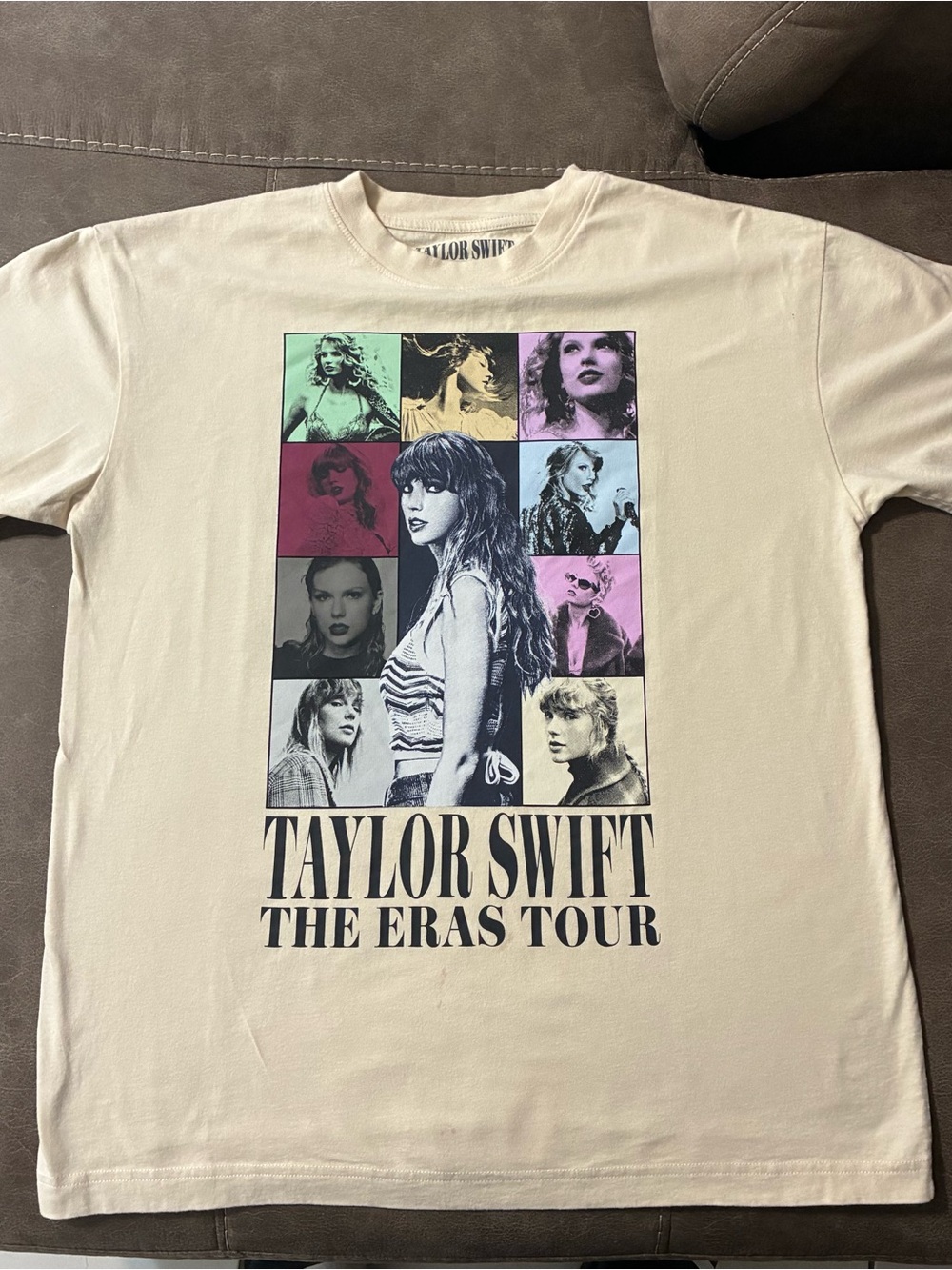 Taylor Swift The Eras Tour T-Shirt Medium Cream Beige Official Merch